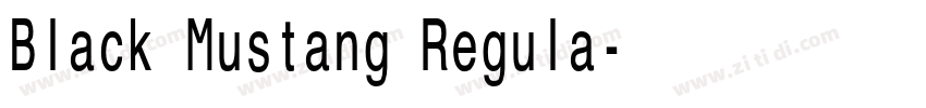 Black Mustang Regula字体转换